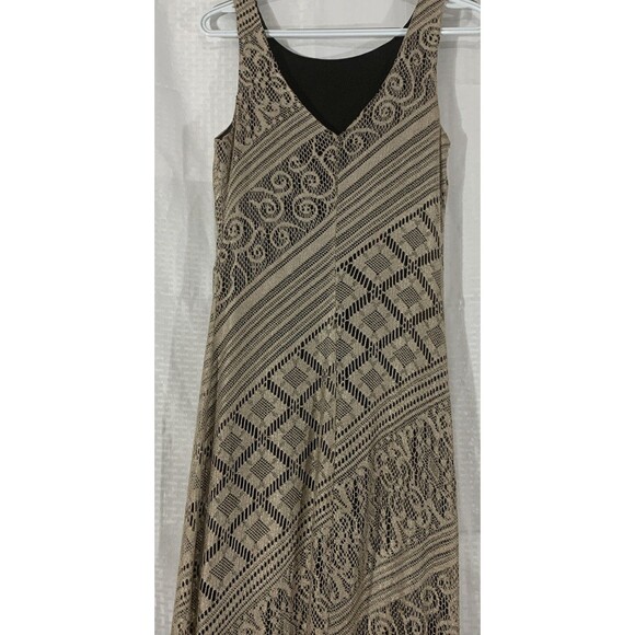 Harlow Crocheted Tank Dress Fringed Hem Womens 6 Boho Vintage - Picture 6 of 8